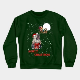 Bloodhound dog Howly Christmas Crewneck Sweatshirt